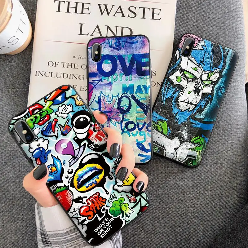 Graffiti Quote Soft Silicone Phone Case For iphone X XS Max XR 7 8 6 6s Plus TPU Back Cover | Мобильные телефоны и