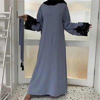 knit pleated abaya dubai muslim dress women 2021 ramadan abayas islamic clothing turkish robe african femme muslim dress cm016