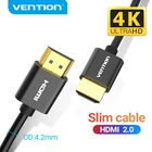 HDMI-кабель Vention 2,0 Ultra 4K, тонкий разветвитель HDMI 2,0 для PS43, HDTV, X-box, Nintendo Switch, 3D тонкий кабель HDMI