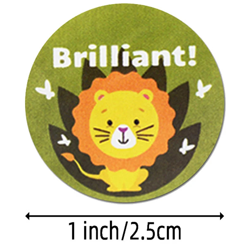 

Cartoon Thank You Stickers 8 Designs Cute Animals Baby Shower Labels Favors Decoration Kids Reward Stickers for Handmade Gift