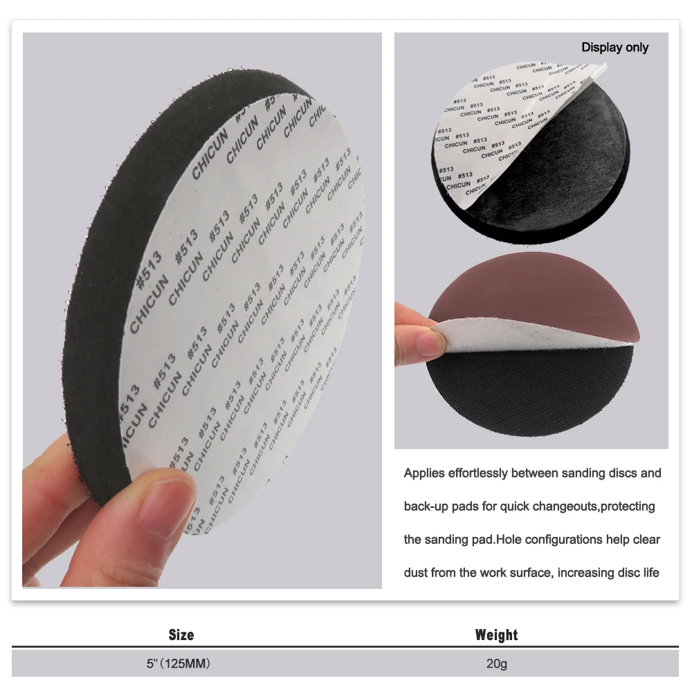 2pcs 5 Inch EVA Interfacer Cushion Pad Medium Density buffer Pad Sanding Disc Backing Pad adhesive sticker images - 6