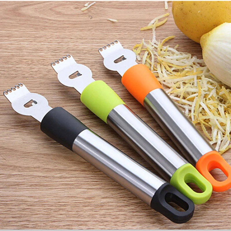 

Stainless Steel Lemon Peeler Gadgets Lime Citrus Scraper Lemon Orange Apple Fruit Peeling Wire-scraper Easy To Clean Peelers