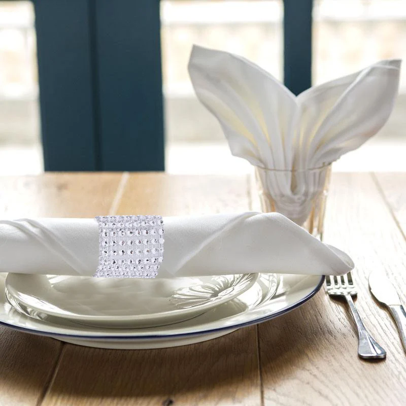 Свадебные вечерние кольца для салфеток 10 шт./лот золотистого/серебристого цвета