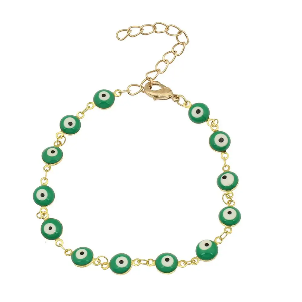 YYW Ethic Punk ювелирный браслет со сглаза браслеты золотистого цвета с цветной эмалью