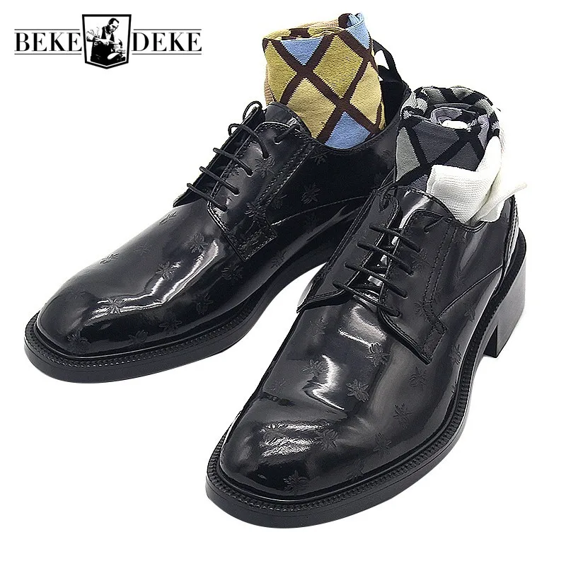 Новинка 2020 года итальянские кожаные туфли с резным узором мужские роскошные