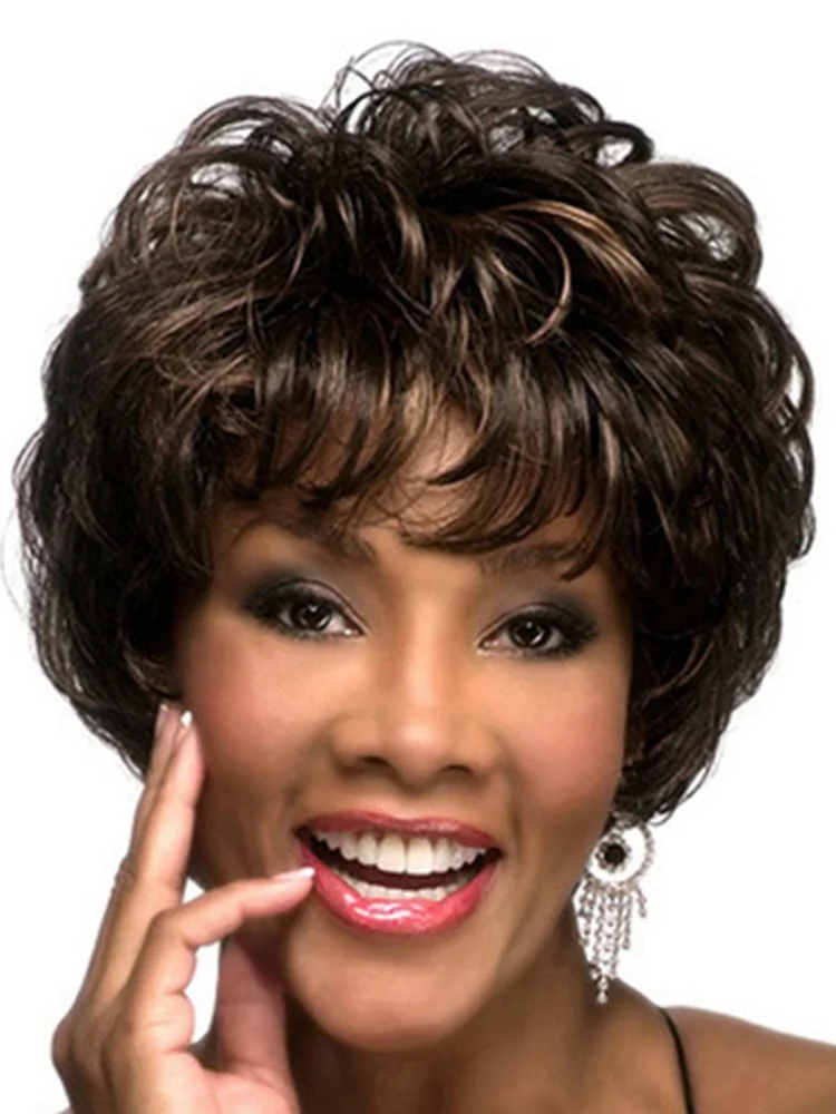 short hair synthetic wigs for black women nature wave wavy curly synthetic wig cheap short ombre wigs free global shipping