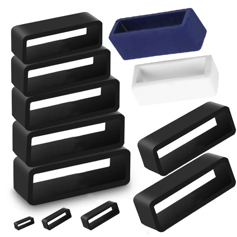 

New 4pcs Rubber Replacement Watch Strap Band Loop Watchband 12 14 16 18 20 22 24 26 28 30mm Watchstrap Loops Ring Accessories