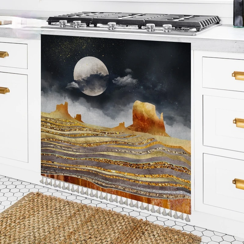 Кухня короткие Шторы шкафа пылезащитный декоративное покрытие с Ленточки шкаф