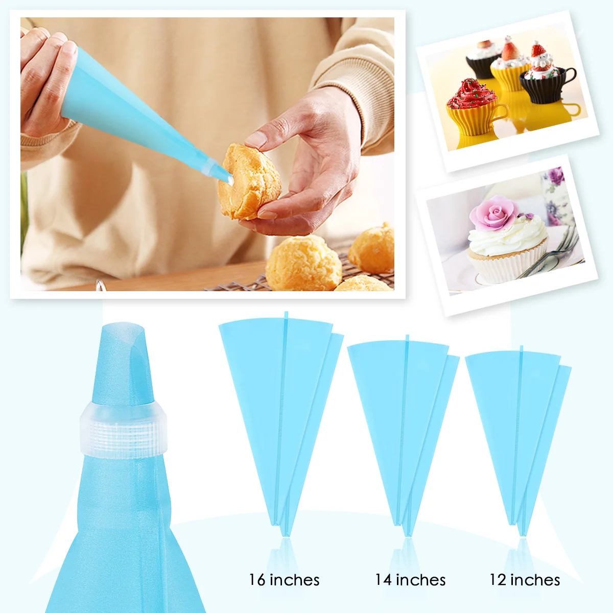 BESTOMZ 6 шт силиконовые кондитерские пакеты Советы DIY многоразовые обледенительные