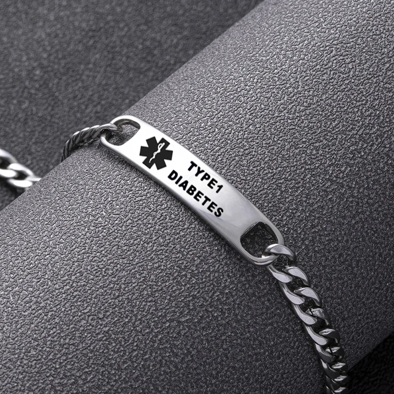 Браслет цепочка из нержавеющей стали для мужчин и женщин модный медицинский