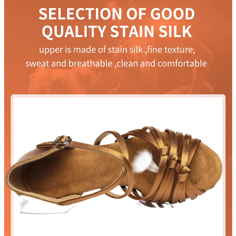 Туфли женские шелковые пятнистые для латиноамериканских танцев обувь на высоком