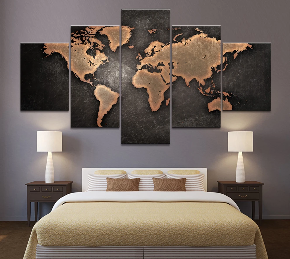 Домашний декор с Современные Холст Гостиная высокой четкости изображения 5