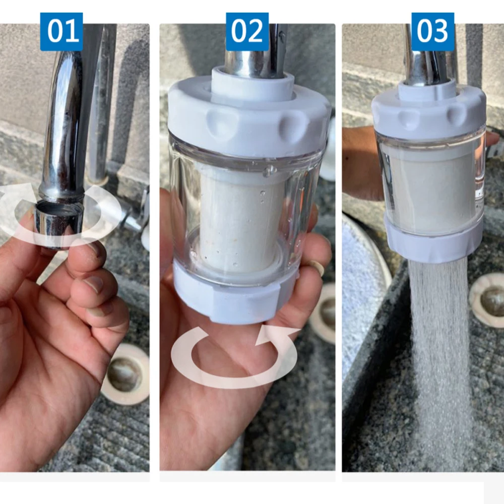 

Mini Tap Water Purifier Kitchen Faucet Washable Ceramic Percolator Water Filter Filtro Rust Bacteria Removal Replacement