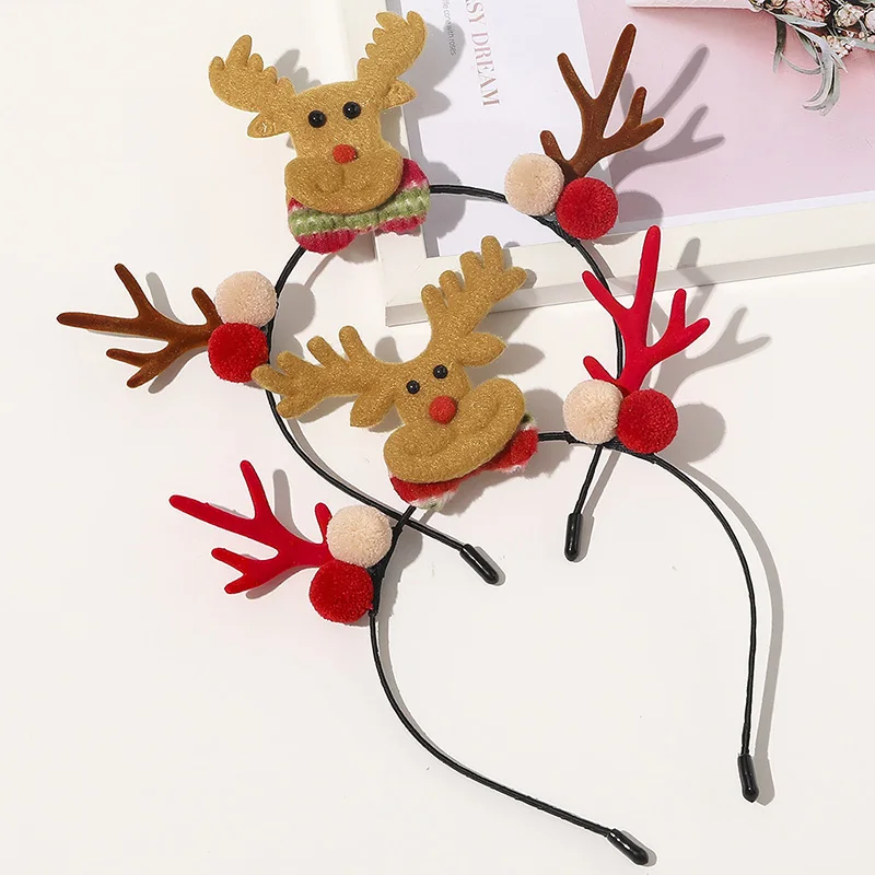 Повязка на голову с Санта Клаусом новогодние украшения 2021 года для детей подарки