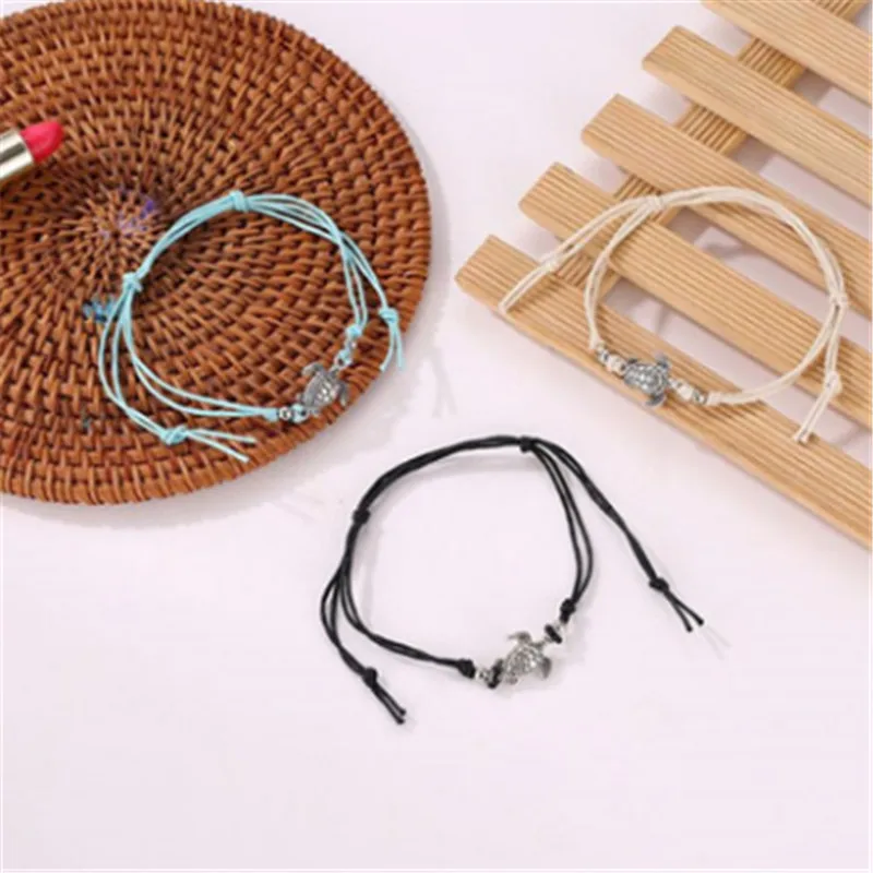 Bohemian Handmade Anklet Bracelet Barefoot Sandals Ankle Strap Foot Chain Jewelry Vintage Tortoise for Women | Украшения и