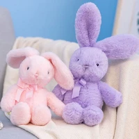 25cm uk style bowtie bunny plush toy plush grey rabbits white bunny stuffed animals baby appease toys for children birthday gift