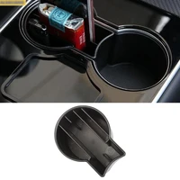 water cup holder frame panel molding cover storage box kit trim car accessories for tesla model 3 y 2018 2019 2020 2021