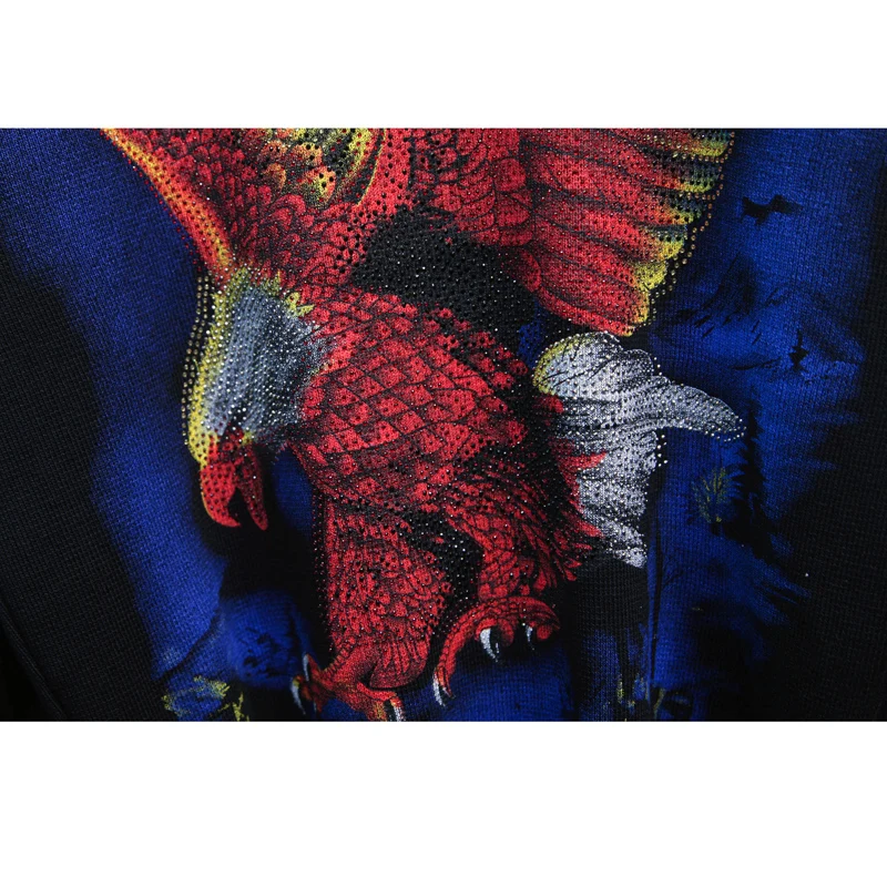 

STREET New HIGH Stylish 2021 Runway Suit Set Women's O-Neck long sleeve Embellished Diamonds Beaded Sweater Pants Set