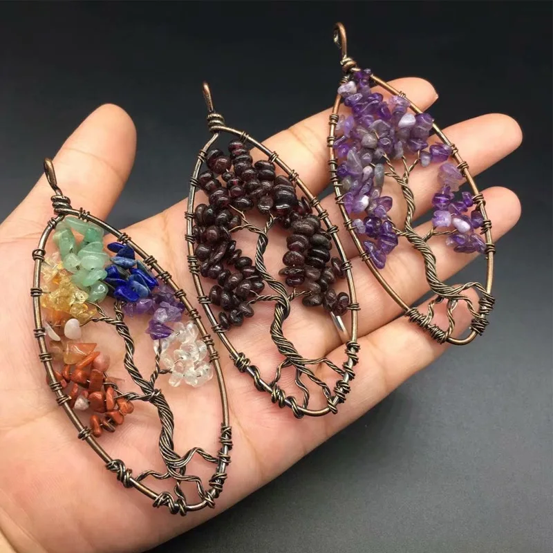 Хит продаж Новый Агат хрустальный камень дерево жизни подвеска на удачи 1 шт. | Дом