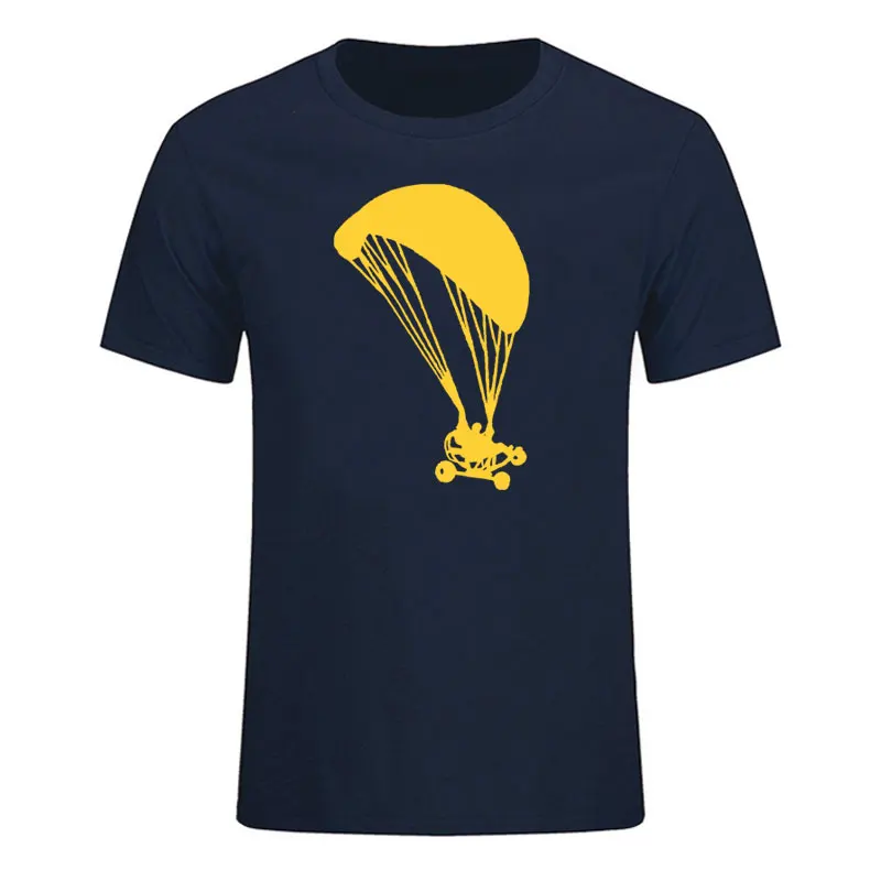 

Paraglider parachute jumping print Funny T Shirt Men Summer O Neck Cotton T-shirts Man100% Cotton Short sleeve Tee Tops