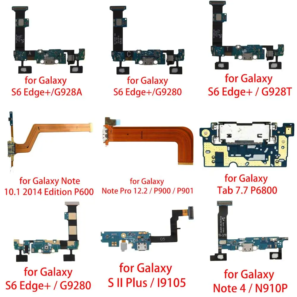 Cable flexible de puerto de carga USB para Galaxy S6 Edge +/G928A/G9280/G928T/G928T/Note...