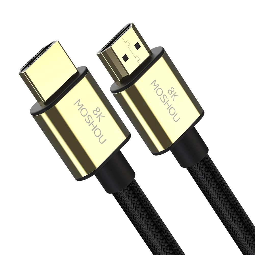 

Moshou HDMI-compatible Cables 2.1 8K 60Hz 4K 120Hz 48Gbps bandwidth ARC Video for Amplifier TV 8K HDMI-compatible Cable 2.1