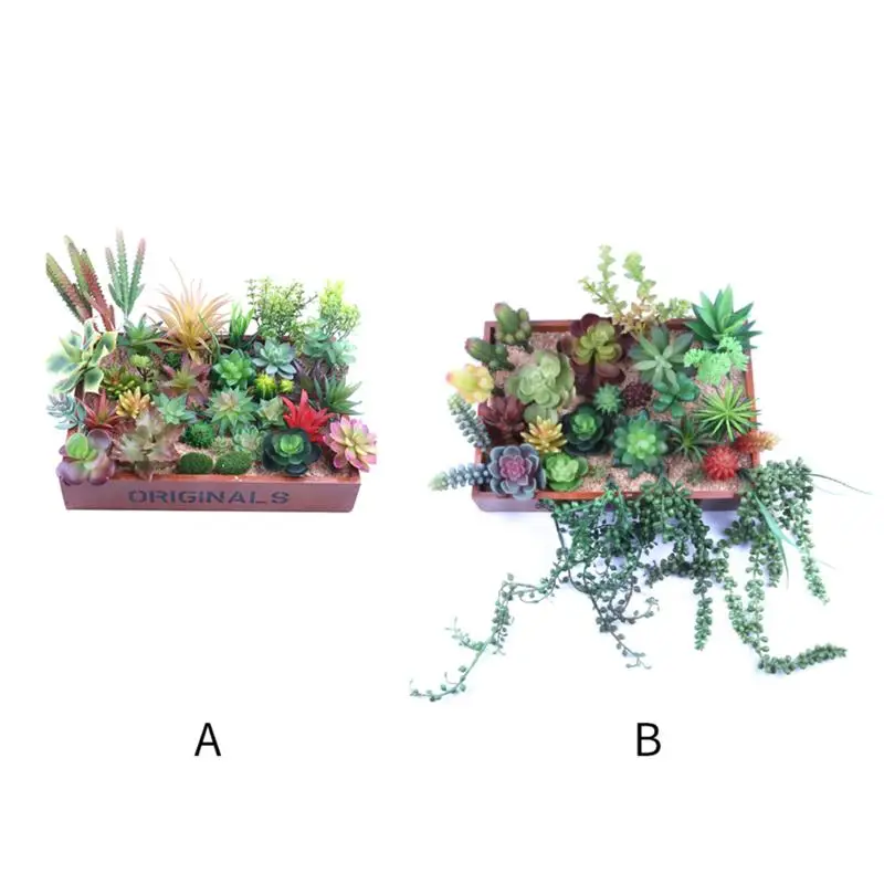 Суккулентные растения DIY искусственные мини-цветы для сада домашний декор