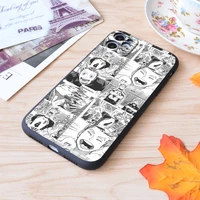 for iphone bokuto collage print soft matt apple iphone case