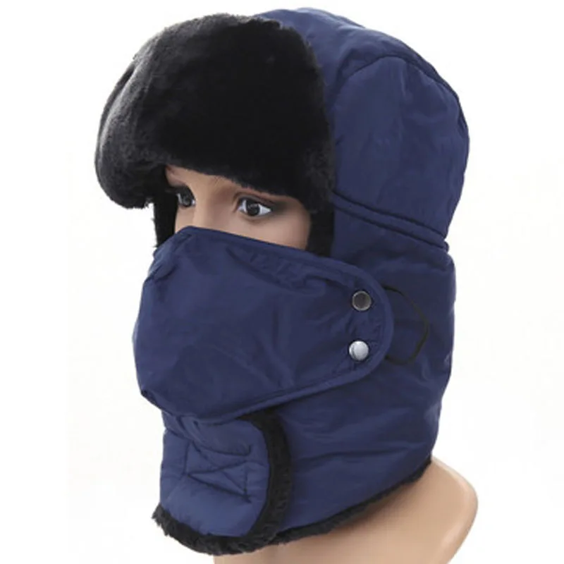 

Winter Lei Feng Cap, Suede Thick Neck Guard, Mask, Northeast Outdoor Ski Riding Warm Cap