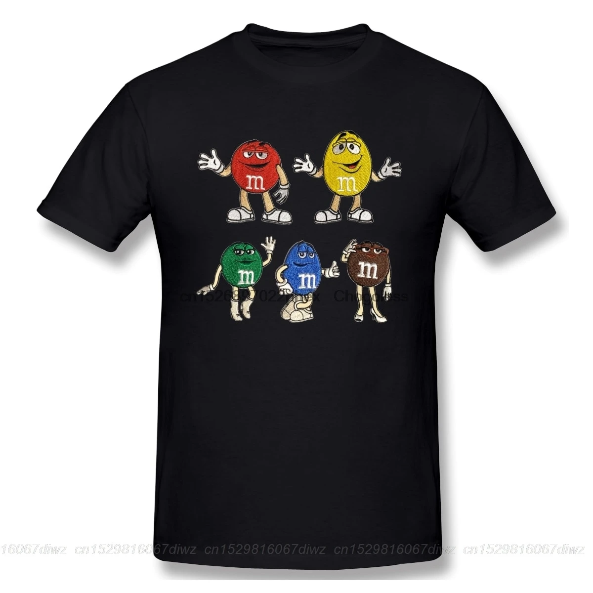 Милая семейная черная футболка M &amp M's шоколадные конфеты homme фyтбoлкa т до