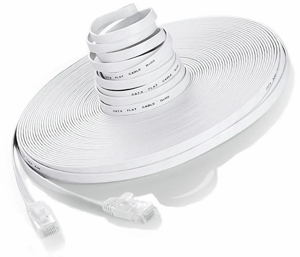 Кабельный кабель Cat6 плоский для локальной сети UTP RJ45 сетевой Соединительный шнур