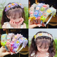 cute plastic hairband for girls fashion animal flower lace hair hoop headbands children party headwear hair accessories