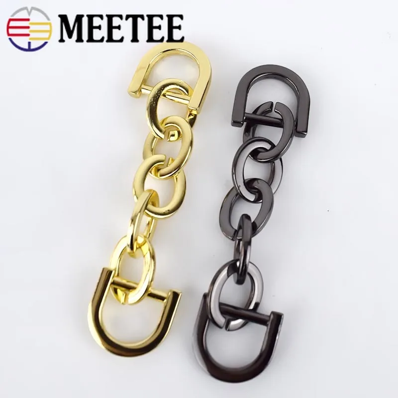

Meetee 10/20pcs 80MM D O Rings Hook Buckles Bag Shoes Luggage Hanger Pendant Hardware Decoration Chain Strap Accessories AP627