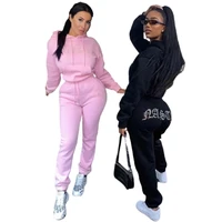 new2021 sweatpants set for women track suit long sleeve winter sequins casual two piece set hoodie loungewear bulk items