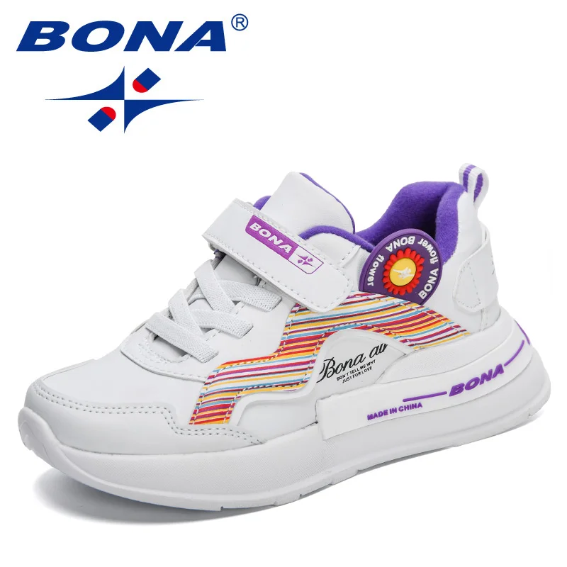 Кроссовки BONA Детские износостойкие дышащие для мальчиков и девочек дизайнерская
