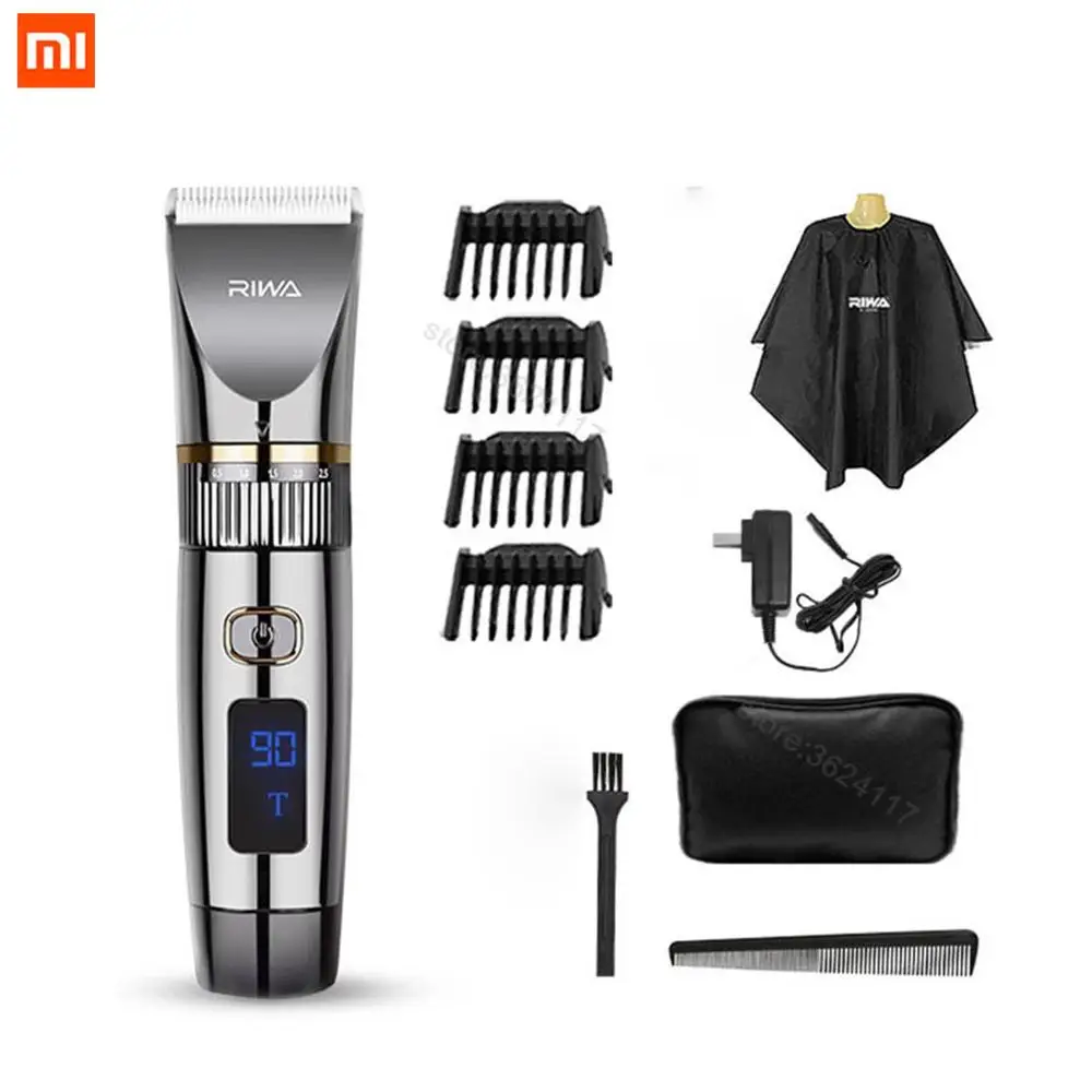 Машинка для стрижки волос Xiaomi Mijia Riwa профессиональный триммер со светодиодным
