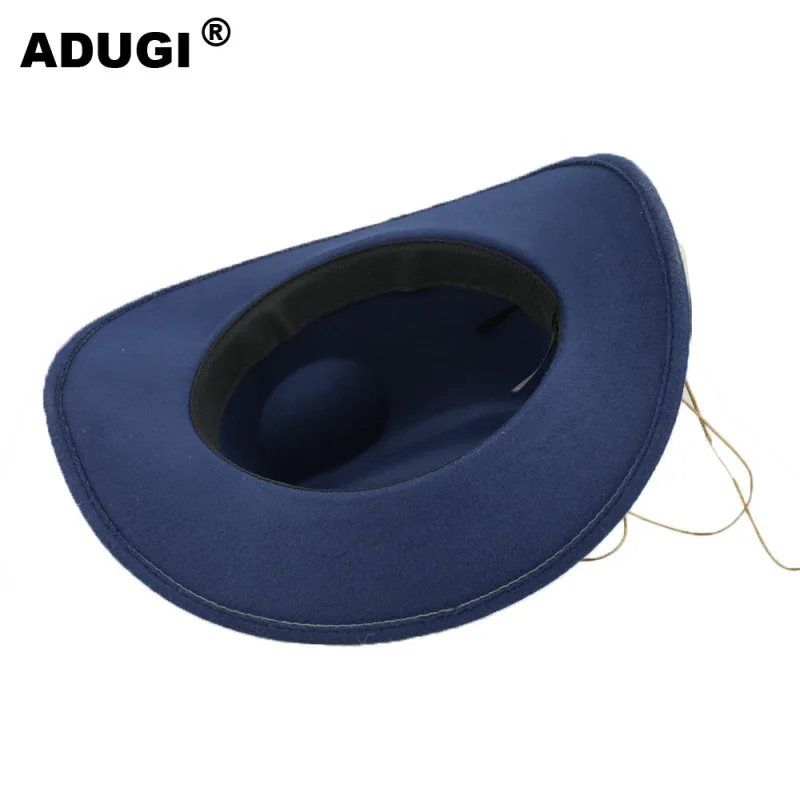 Мужская и Женская Ковбойская шляпа ADUGI леопардовая шерстяная В рыцарском стиле с