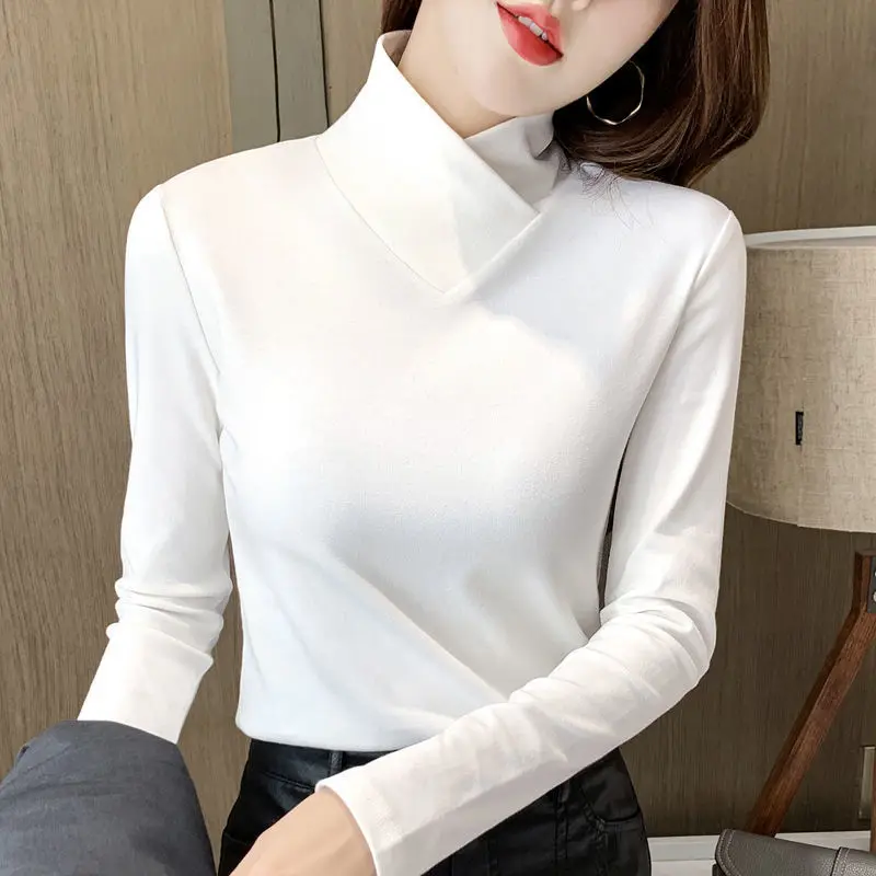 

Autumn net yarn bottoming shirt women long-sleeved t-shirt slim top one