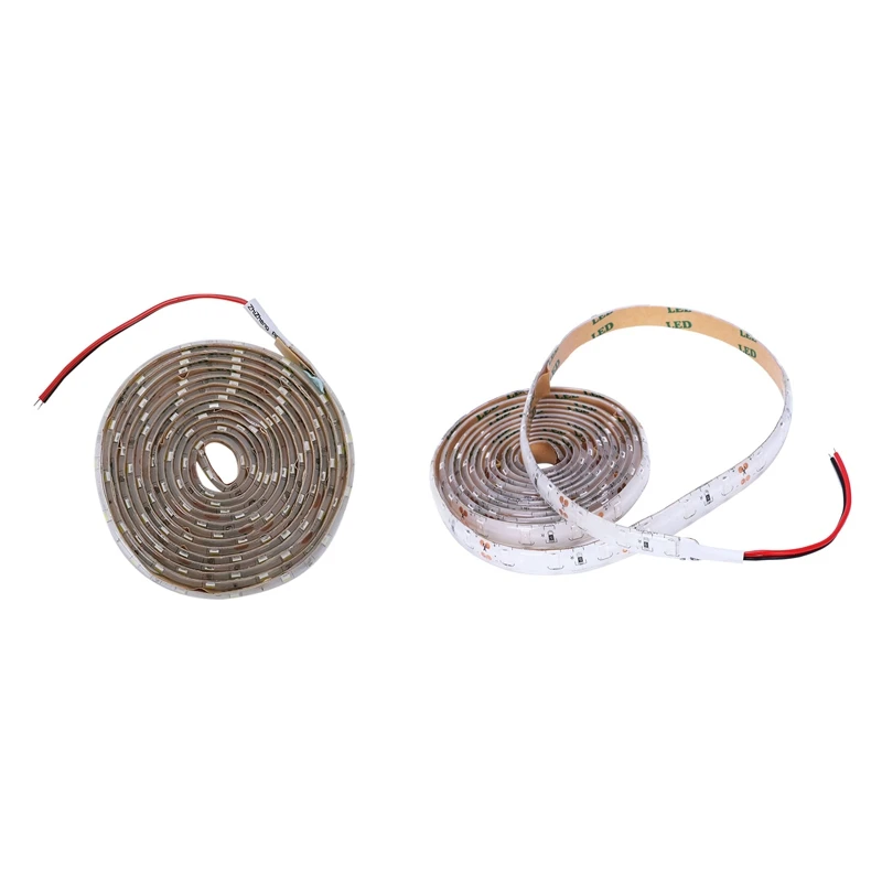 

2PCS 2M Waterproof LED Ribbon 120-5630 SMD Strip Light Strip Garland Car / Bike Decoration DC 12V (White & Red)