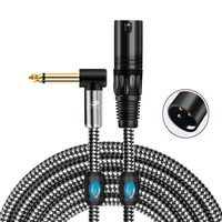 14 inch ts mono 6 35mm to xlr male audio cable for microphone mixer guitar amplifier speaker system instrument shielded cords