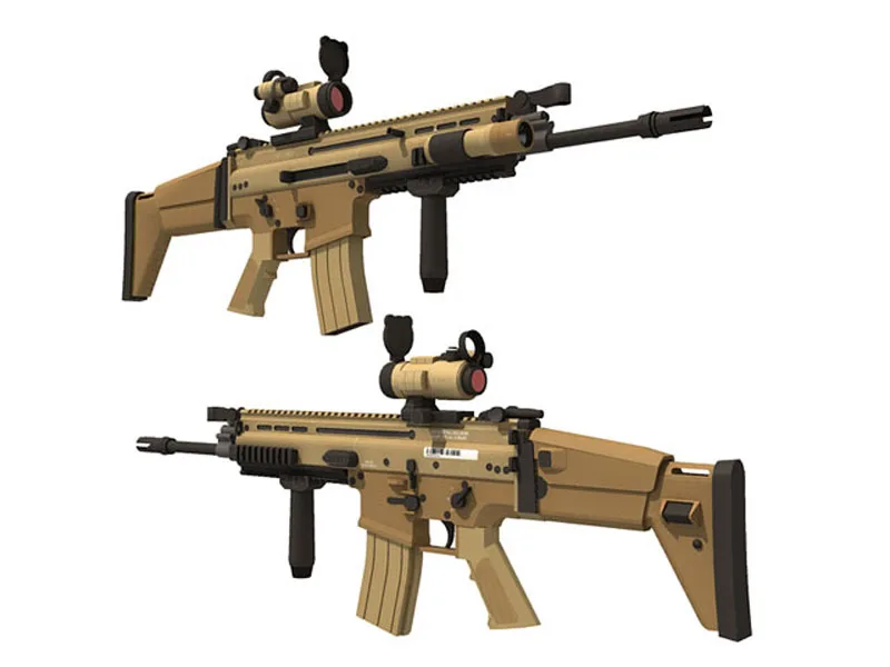 DIY 1:1 FN SCAR L MK16 фактические Размеры украшения Бумага ремесло Штурмовая винтовка