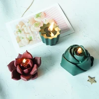 three dimensional green fragrance candle simulation flower cheese soybean wax household decoration decoration bedroom fragrance