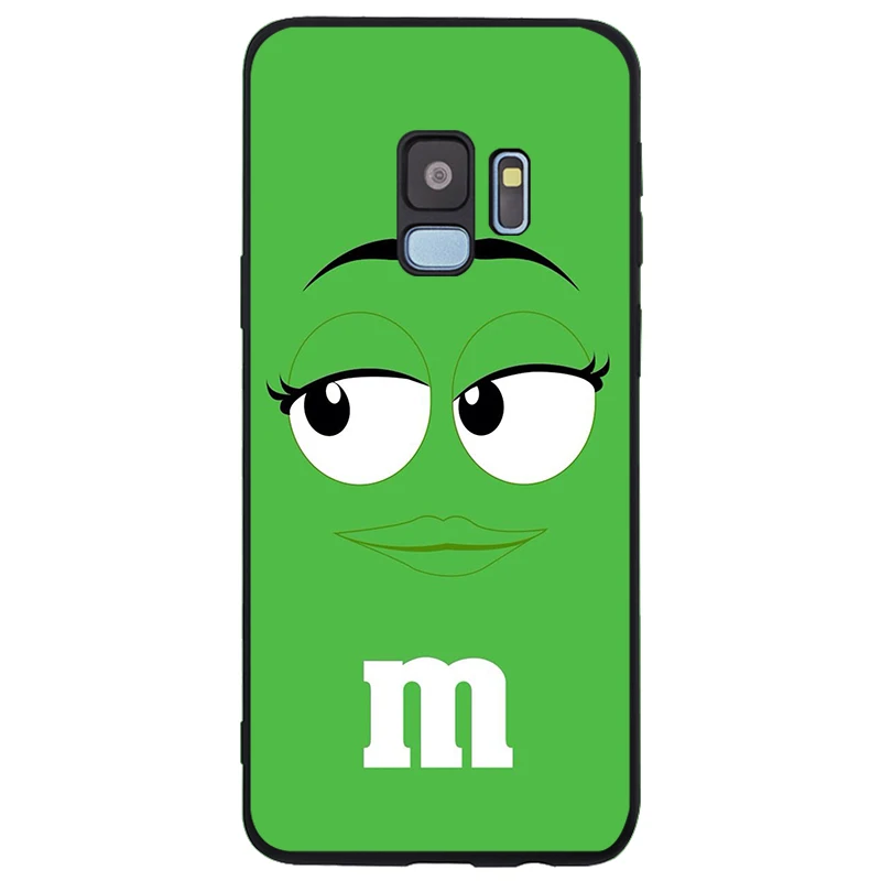 Милый M& M'S Chocolate Candy Чехол Мягкий Силиконовый ТПУ черный чехол для телефона samsung Galaxy Note 8 9 S6 S7 EDGE S8 S9 S10 Plus