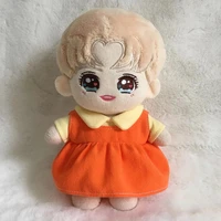handmade 15cm20cm pure cotton cute orange dress set cotton doll suitable for doll clothes non selling dolls
