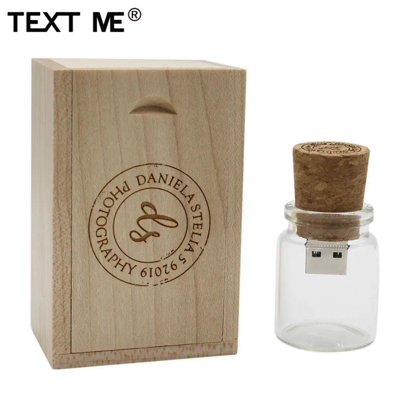 Текстовый я логотип дерево дрейфующих бутылка+ коробка шахматы usb флэш-накопитель 64 ГБ 4 ГБ 8 ГБ 16 ГБ 32 ГБ usb2.0 ручка привода usb2.0 флешка