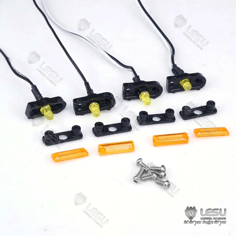 LESU сбоку юбка огни Светодиодный задние габаритные для 1/14 RC DIY TAMIYA по супер скидке