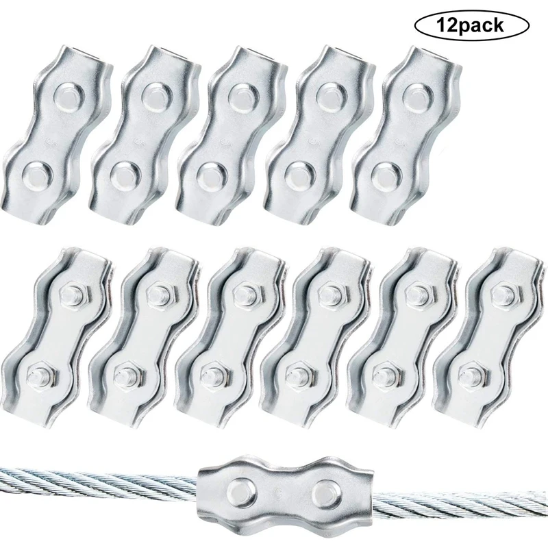 

12Pcs Poly Rope Connector Wires Splicer 304 Stainless Steel Connector for Electric Fences