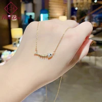 korean elegant fish bone choker necklace for women fashion joker titanium steel set auger clavicle chain girls neck accessories