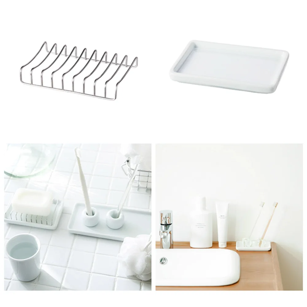 

Stainless Steel Soap Holder Durable Household Soap Tray Soap Draining Dishes Creative Soap Holder for Bathroom Toilet Kitchen