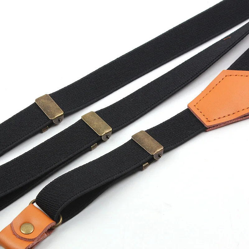 2 0 см ширина Модный Черный Бежевый полосатый y-образный 3 зажима высокая